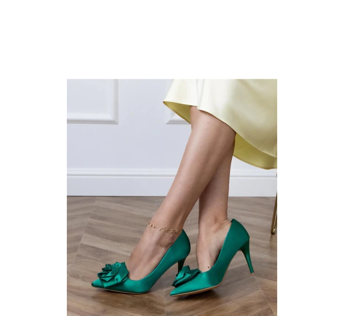 Dámske lodičky na podpätku FB-302 Green - Lovit