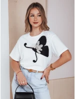 Dámské tričko se zdobením bílé Dstreet model 21983077 - FashionStreet
