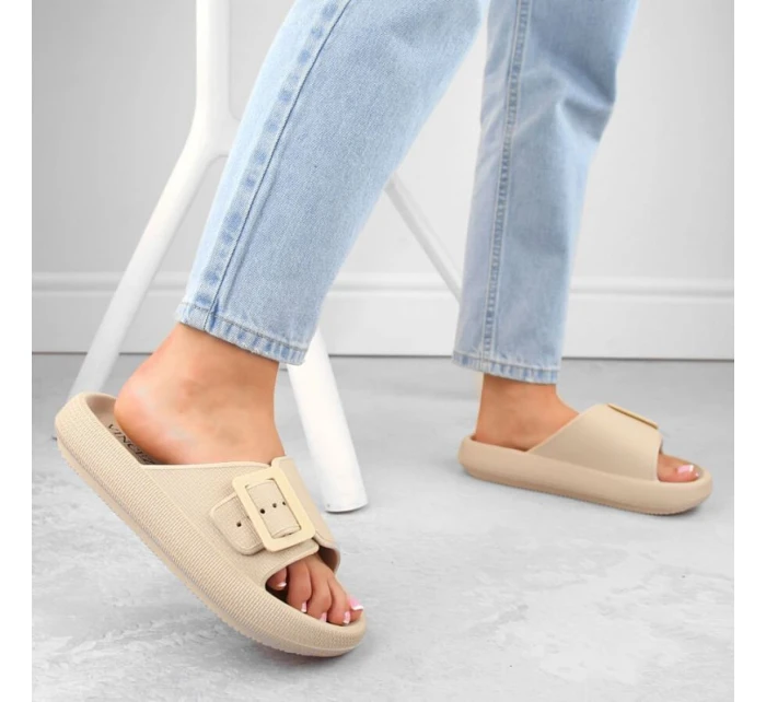 Žabky s prackou Vinceza W JAN308 beige