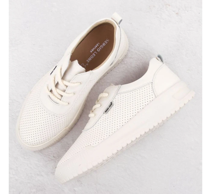 Černé dámské kožené tenisky na podpatku Sergio model 21904571 - LEONE