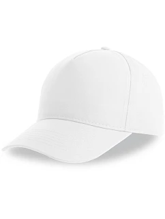 Atlantis Headwear Kid Recy Five Detská 5-panelová čiapka s šiltom 33.0237 biela