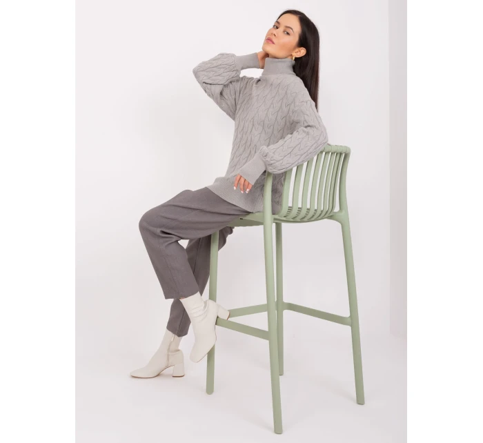 Sweter AT SW model 19034189 szary - FPrice Sweter AT SW model 19034189 szary - FPrice