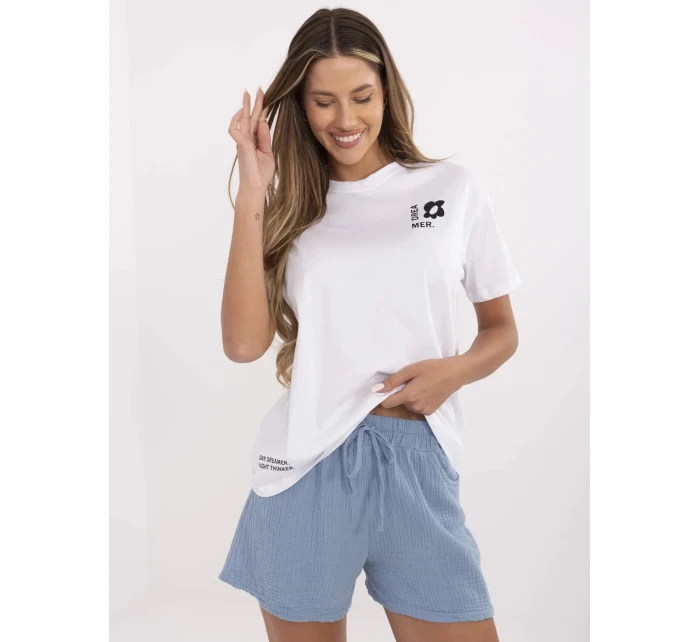 Tričko D12022AC02705A bielo-modré