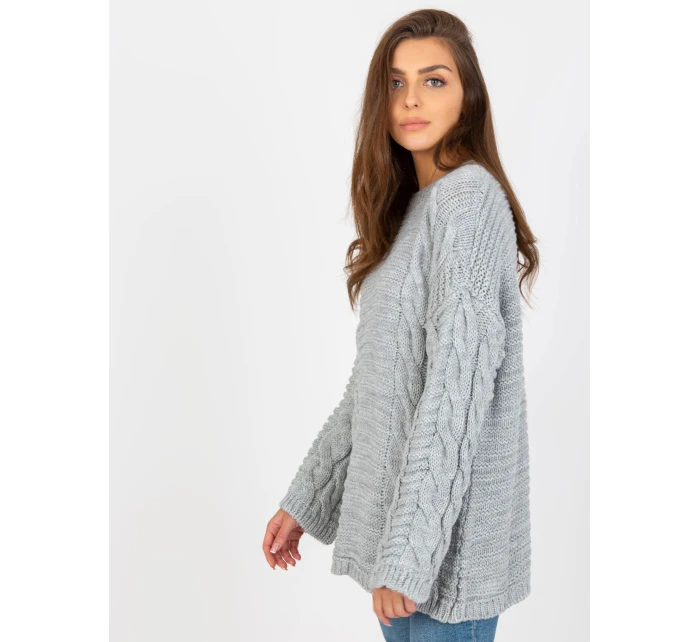 Sweter LC SW model 21817435 szary - FPrice Sweter LC SW model 21817435 szary - FPrice