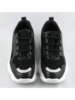 Černé dámské šněrovací tenisky model 17159673