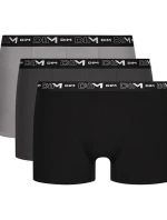 Pánske boxerky 3 ks DIM COTTON STRETCH BOXER 3x - DIM - čierne