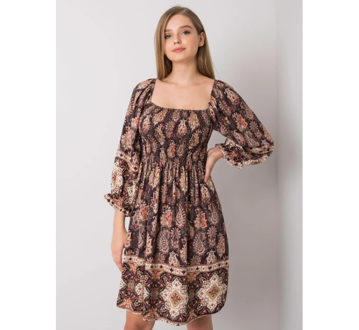 TW SK BI H3748 šaty.22X tmavo hnedá