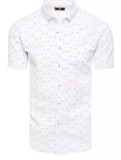 Pánske tričko s krátkym rukávom biele Dstreet KX1007