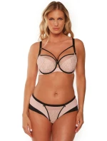 Dámska podprsenka BS0 1240 Leonia Béžová s čiernou - Gaia