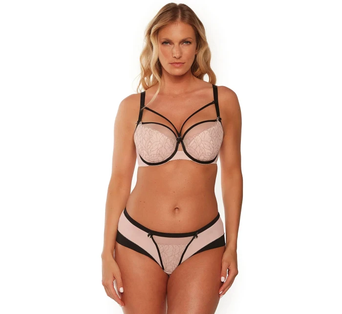 Dámska podprsenka BS0 1240 Leonia Béžová s čiernou - Gaia