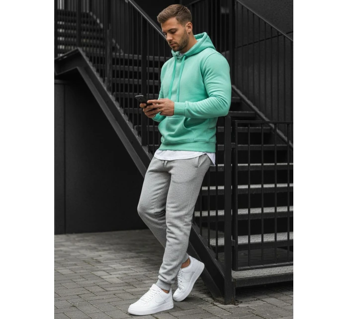 Pánská mikina s kapucí mint Dstreet model 21962720 - FashionStreet Pánská mikina s kapucí mint Dstreet model 21962720 - FashionStreet