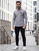 Pánská šedá košile Dstreet model 21966575 - FashionStreet