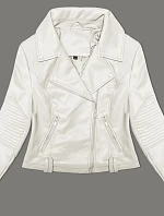 Bunda Ramones s asymetrickým zipsom J Style ecru (11Z8130)