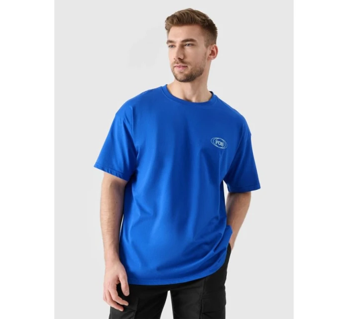Pánske tričko oversize s potlačou 4F 4FRSS24TTSHM2535-36S