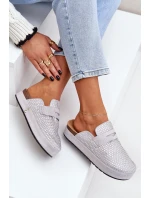 Dámské Pantofle Zdobené Na Platformě Šedé model 21683246 - Boto