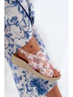 Sandały Damskie Z Eko Skóry W Kwiaty Multikolor Tosmelia Sandały Damskie Z Eko Skóry W Kwiaty Multikolor Tosmelia