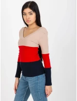 Halenka RV BZ model 17987244 tmavě modrá červená - FPrice Halenka RV BZ model 17987244 tmavě modrá červená - FPrice