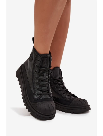 Dámske vysoké zateplené tenisky Big Star - čierne Dámske vysoké zateplené tenisky Big Star - čierne