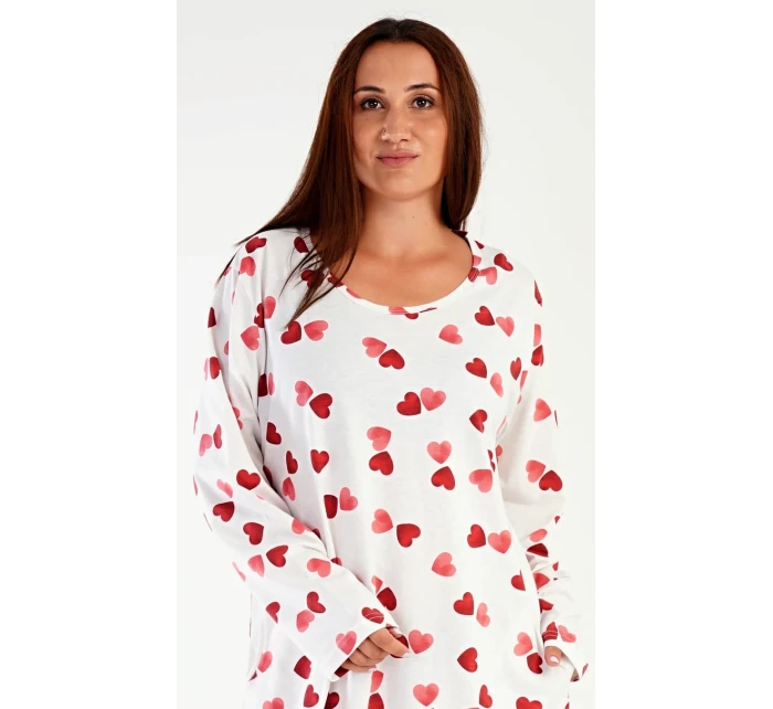 Dámske domáce šaty s dlhým rukávom Heart