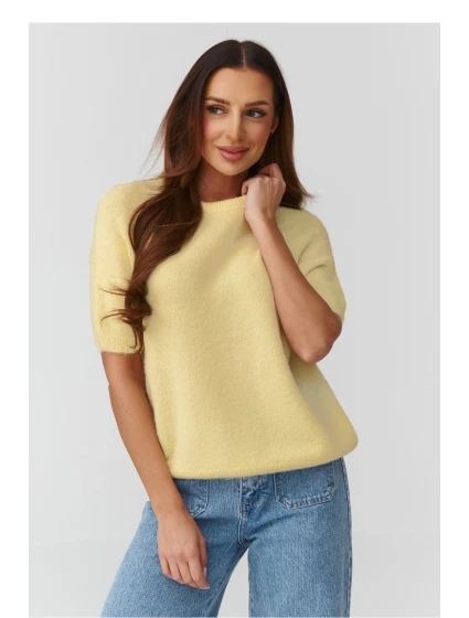Sveter s krátkym rukávom model 224077 Makadamia