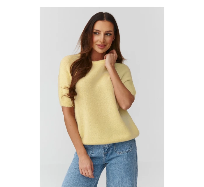 Sveter s krátkym rukávom model 224077 Makadamia