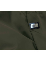 Dámska tenká bunda v khaki farbe s ozdobným lemovaním (B8142-11)