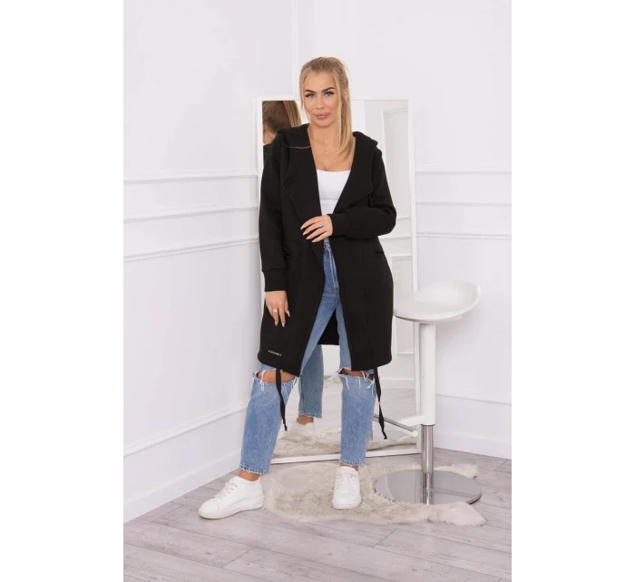 Zateplená bunda s kapucí černá