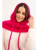 Dámska čiapka s kapucňou s pleteným fuchsiovým vzorom Dámska čiapka s kapucňou s pleteným fuchsiovým vzorom