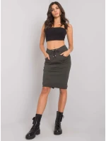 Sukně RV SD tmavá khaki model 17292571 - FPrice Sukně RV SD tmavá khaki model 17292571 - FPrice