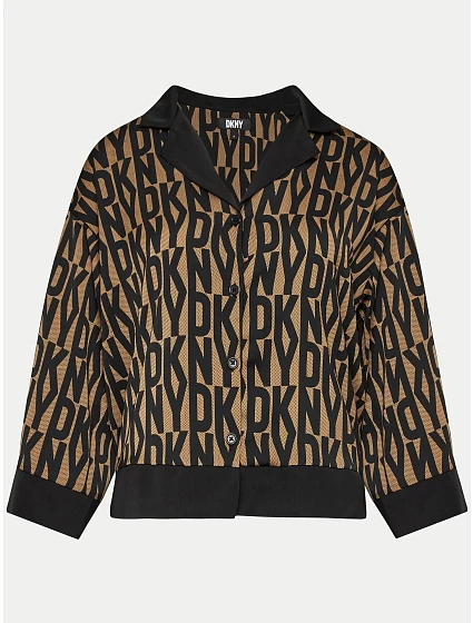 Dámské pyžamo model 19772536 202 hnědé s potiskem - DKNY