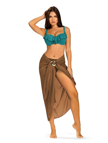 Dámske pareo 17 D95CH1 hnedé – Self Dámske pareo 17 D95CH1 hnedé – Self
