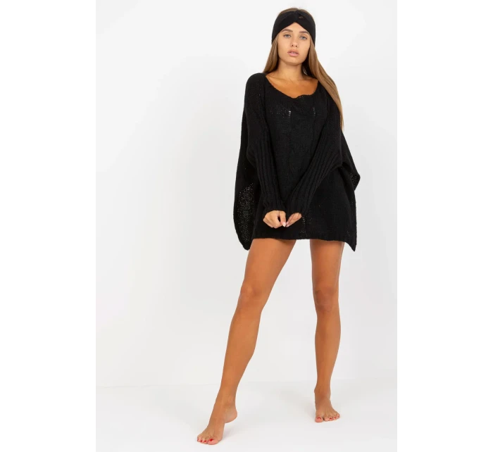 Dámsky sveter Model TW-SW-BI-M559.08X Black - Och Bella Dámsky sveter Model TW-SW-BI-M559.08X Black - Och Bella