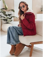 Dámská manšestrová bunda vínová Dstreet model 21990548 - FashionStreet