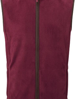 Premier PR 803 Pánska fleecová vesta „Artisan“ 39.0803 bordová/hnedá