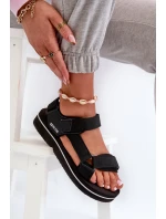 Damskie Sandały Na Platformie Big Star NN274A532 Czarne Damskie Sandały Na Platformie Big Star NN274A532 Czarne