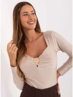 Bluzka IT BZ model 21314487 beżowy - FPrice Bluzka IT BZ model 21314487 beżowy - FPrice