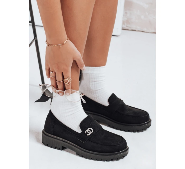 Dámské černé semišové mokasíny Dstreet model 21992455 - FashionStreet