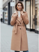 Dámský zimní kabát classic camel Dstreet model 21995114 - FashionStreet