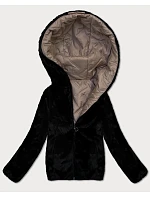 Dámska obojstranná prechodná bunda S'West beige-black (B8546-1201)
