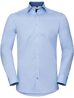 Kontrastní košile s dl. rukávem vzor rybí kost 11. light navy model 22476064 - Russell Athletic Kontrastní košile s dl. rukávem vzor rybí kost 11. light navy model 22476064 - Russell Athletic