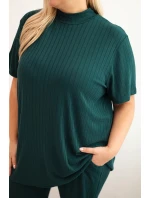 Dámsky 3-dielny set Plus Size tmavo zelená Dámsky 3-dielny set Plus Size tmavo zelená