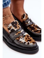 Skórzane Półbuty Mokasyny Damskie Maciejka 06250-01 Czarne