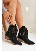 Semišové Kotníkové Boty S Na Podpatku Černé model 21682512 - Zazoo Semišové Kotníkové Boty S Na Podpatku Černé model 21682512 - Zazoo