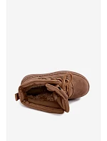 Dámské sněhule na platformě na šněrování Big Star model 22539816 Camel - Big Star Shoes Dámské sněhule na platformě na šněrování Big Star model 22539816 Camel - Big Star Shoes