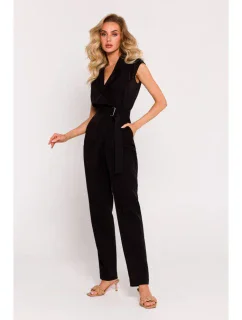 model 19660714 Kombinéza s asymetrickým vzorem černá - Moe