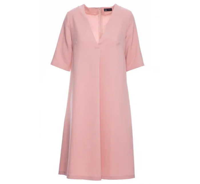 B280 Šaty s výstrihom do V - ružové B280 Šaty s výstrihom do V - ružové