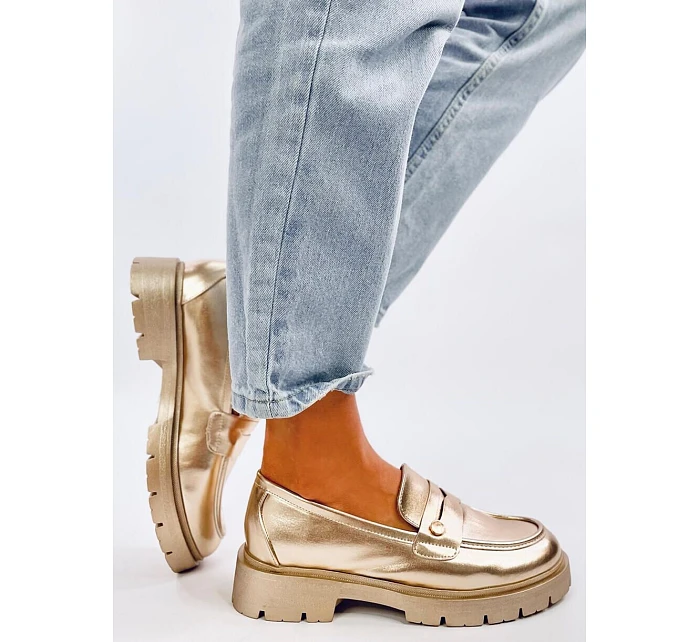 Dámske kožené mokasíny 28359 1736 gold - Ideálna obuv