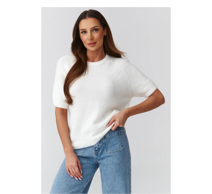 Sveter s krátkym rukávom model 224082 Makadamia