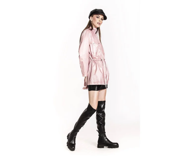 Tenká růžová dámská bunda se stojáčkem model 17019406 - Ann Gissy