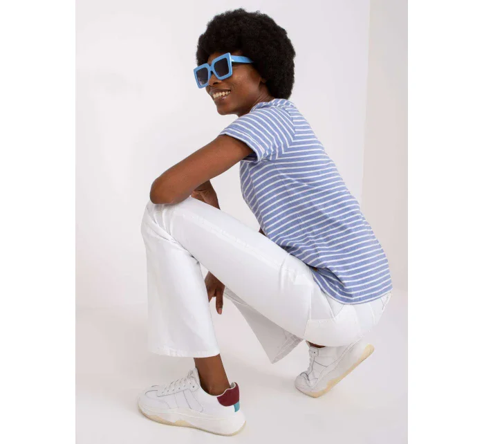 Tričko D16054M02431A bielej a modrej Tričko D16054M02431A bielej a modrej